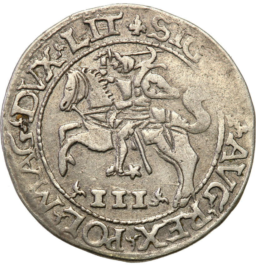 Zygmunt ll August. Trojak (3 grosze) SZYDERCZY 1565, Tykocin - RZADKOŚĆ R5